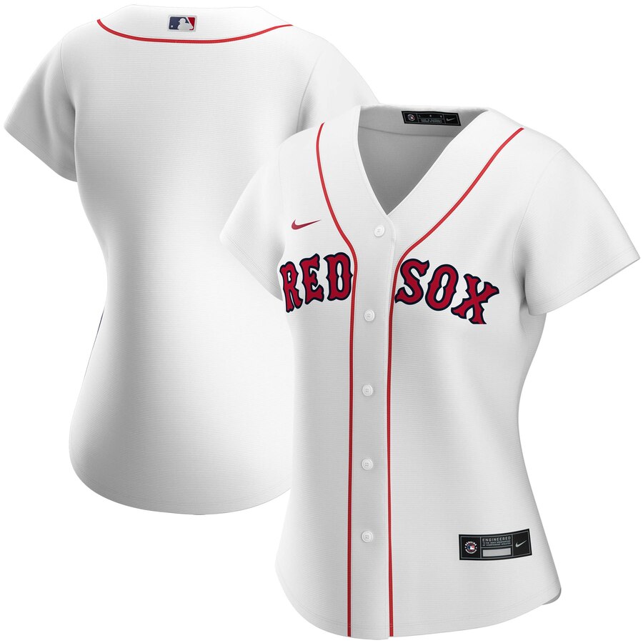 Custom Boston Red Sox Nike Women Home 2020 MLB Team Jersey White->women mlb jersey->Women Jersey